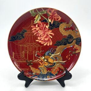 Williams Sonoma Lunar New Year Dragon Salad Dinner Plate 9” Red Ceramic Asian